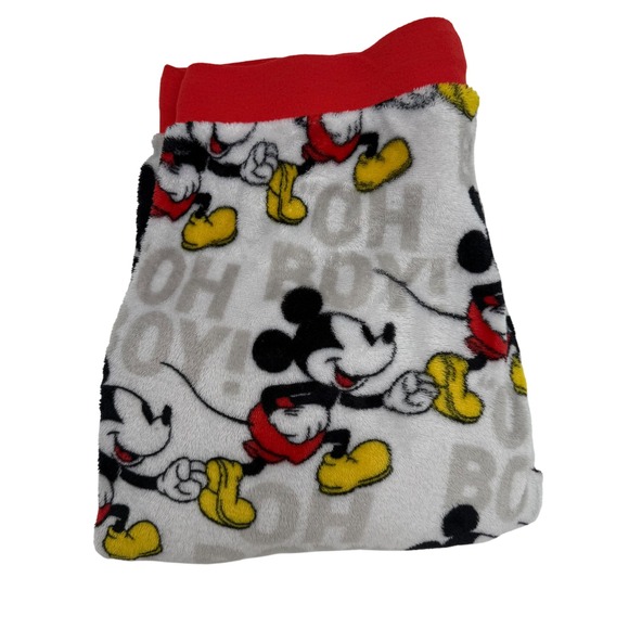 Disney Mickey Mouse Oh Boy Plush Pajama Pants Sleepwear Women's Size Large - Picture 1 of 6